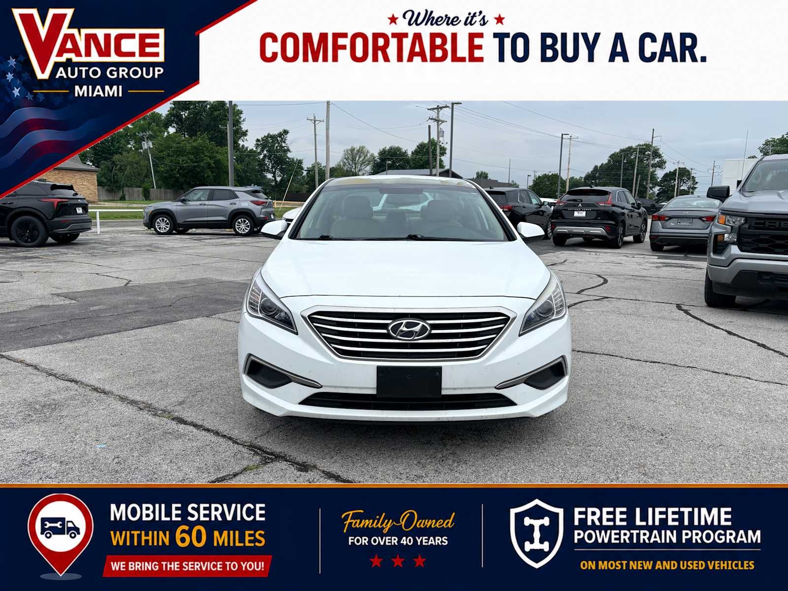 Used 2017 Hyundai Sonata SE with VIN 5NPE24AFXHH553747 for sale in Miami, OK